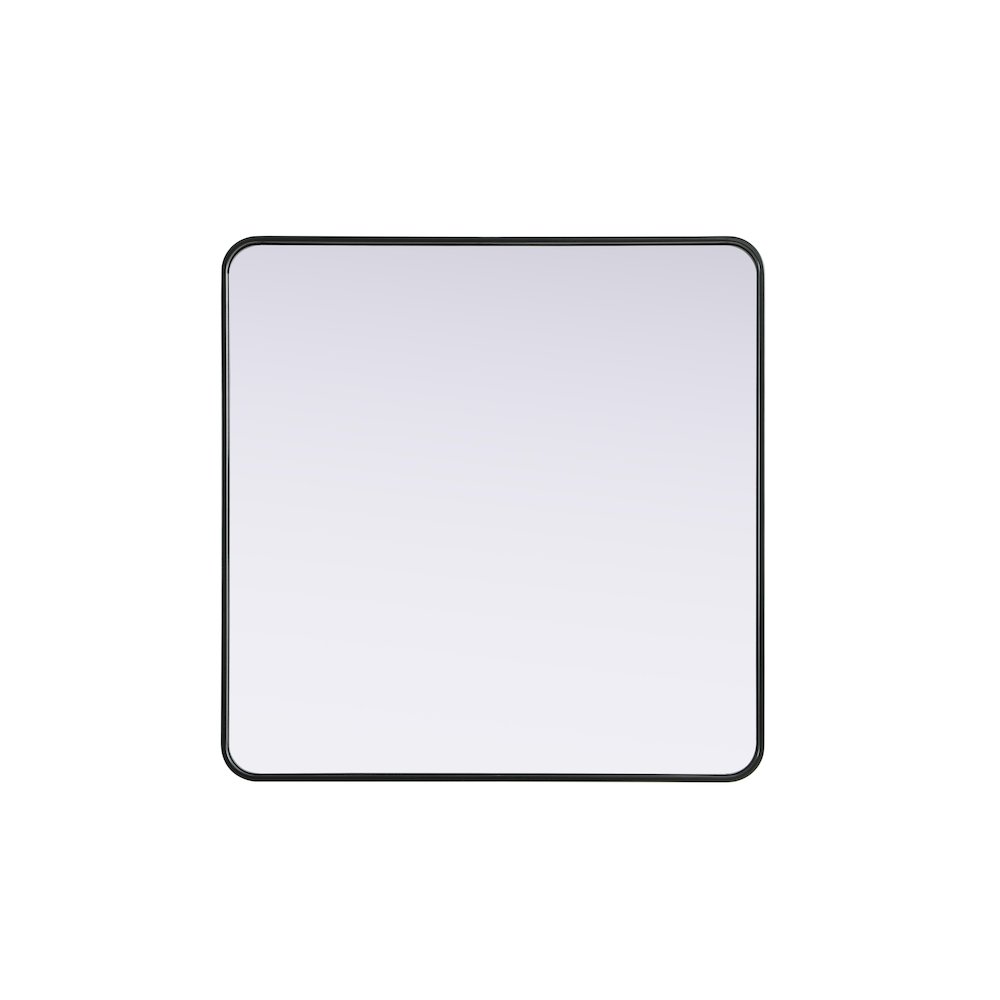 Contour Metal Rectangle Mirror 36x36 in Black