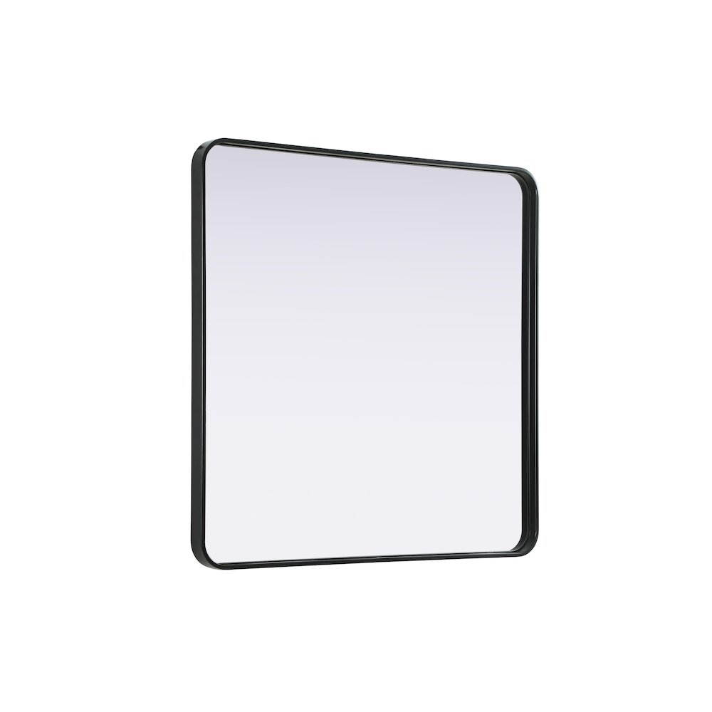 Contour Metal Rectangle Mirror 36x36 in Black