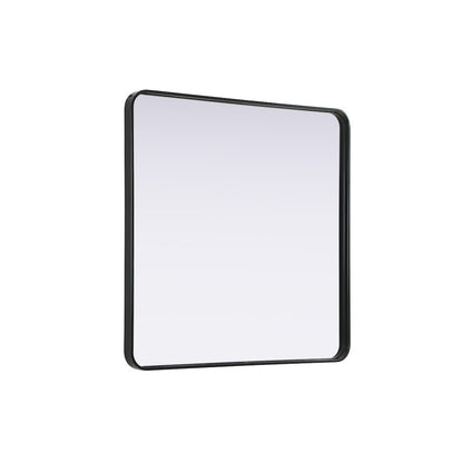 Contour Metal Rectangle Mirror 36x36 in Black