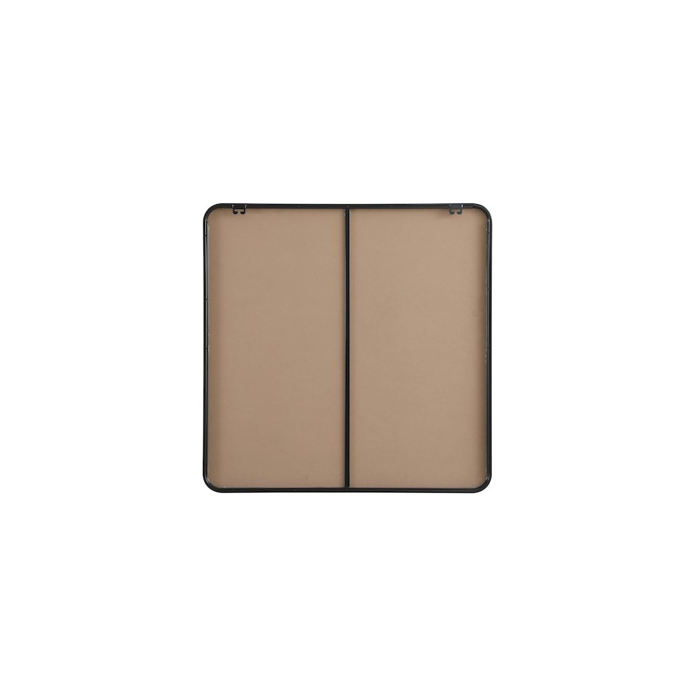 Contour Metal Rectangle Mirror 36x36 in Black