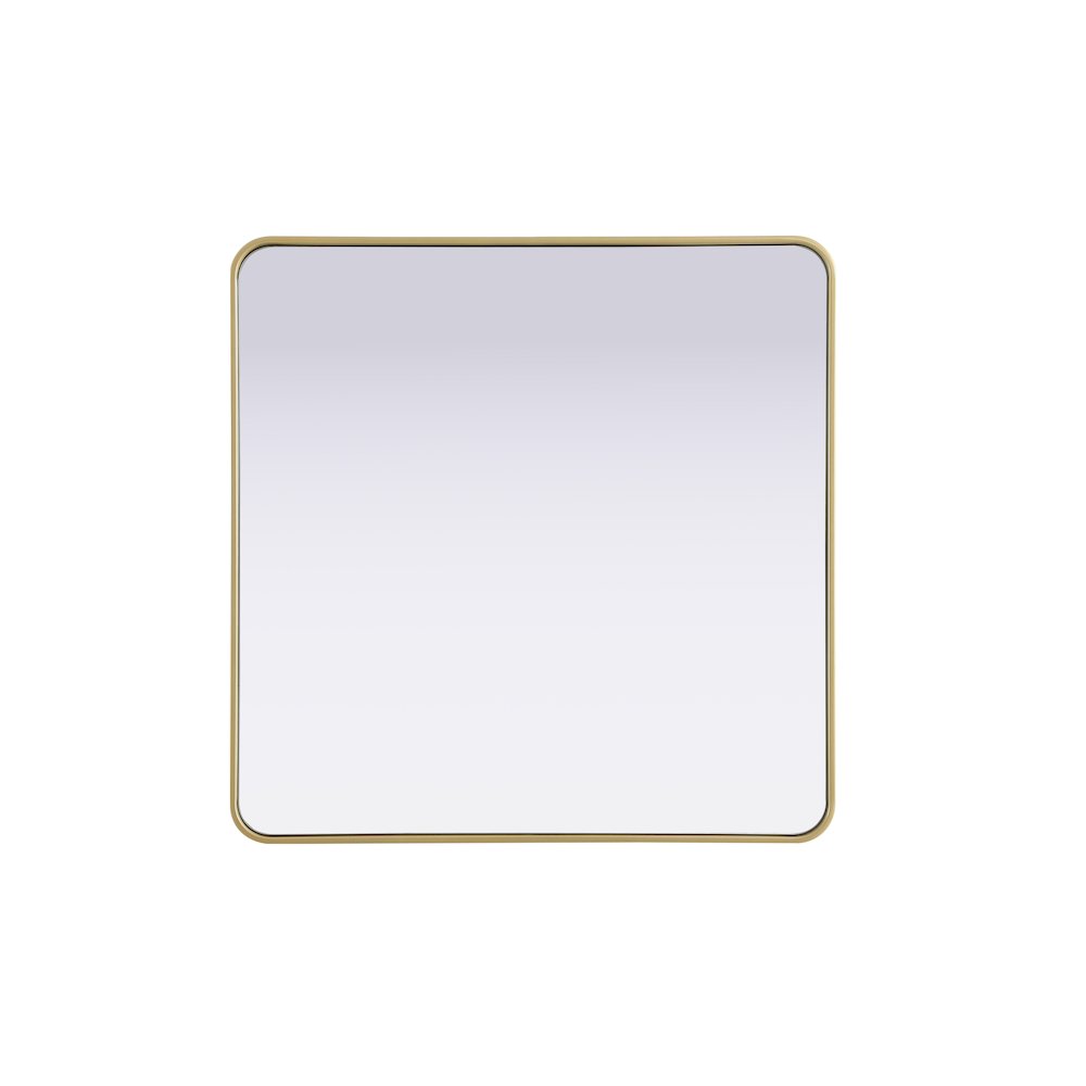 Contour Metal Rectangle Mirror 36x36 in Brass