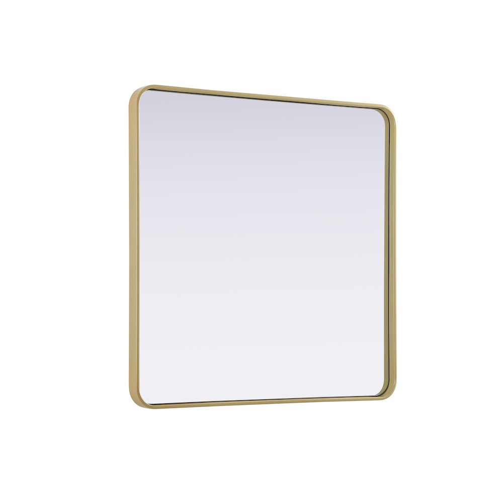 Contour Metal Rectangle Mirror 36x36 in Brass