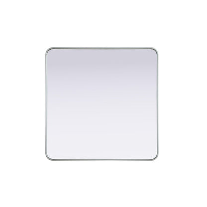 Contour Metal Rectangle Mirror 36x36 in Silver