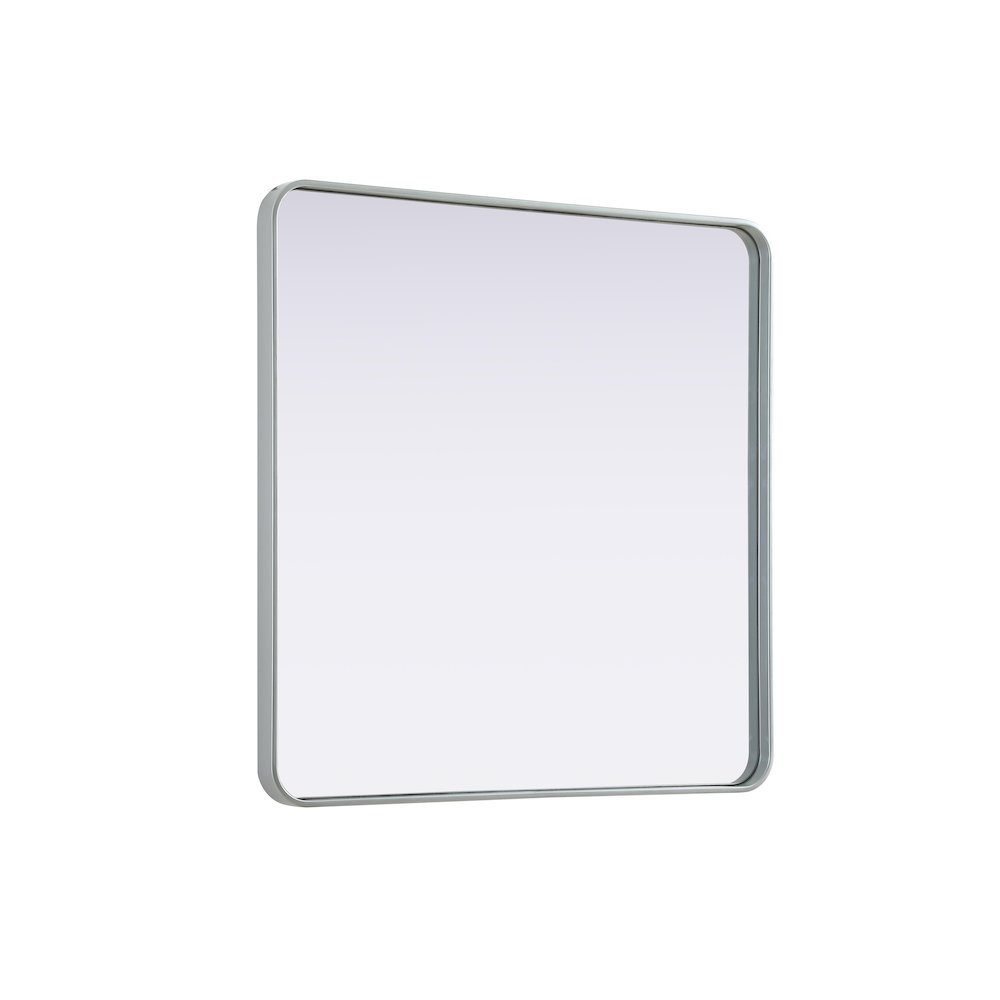 Contour Metal Rectangle Mirror 36x36 in Silver
