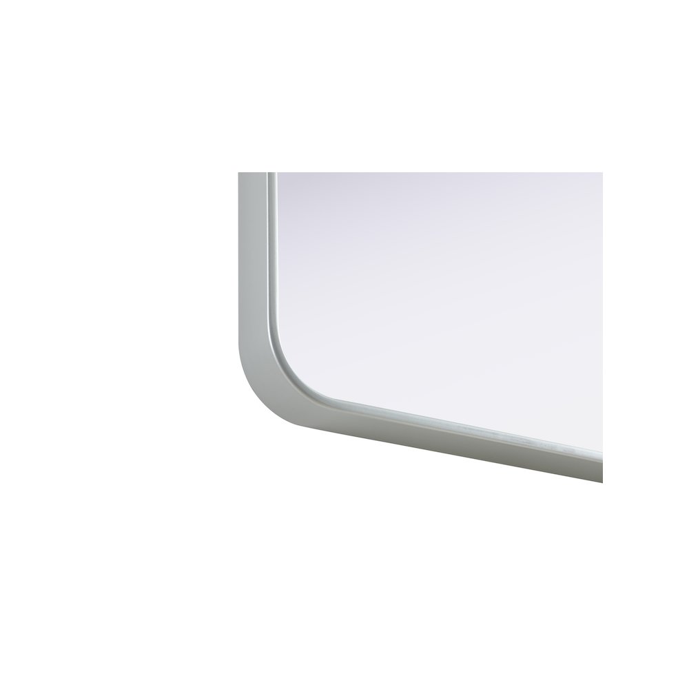 Contour Metal Rectangle Mirror 36x36 in Silver