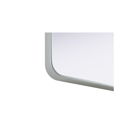 Contour Metal Rectangle Mirror 36x36 in Silver