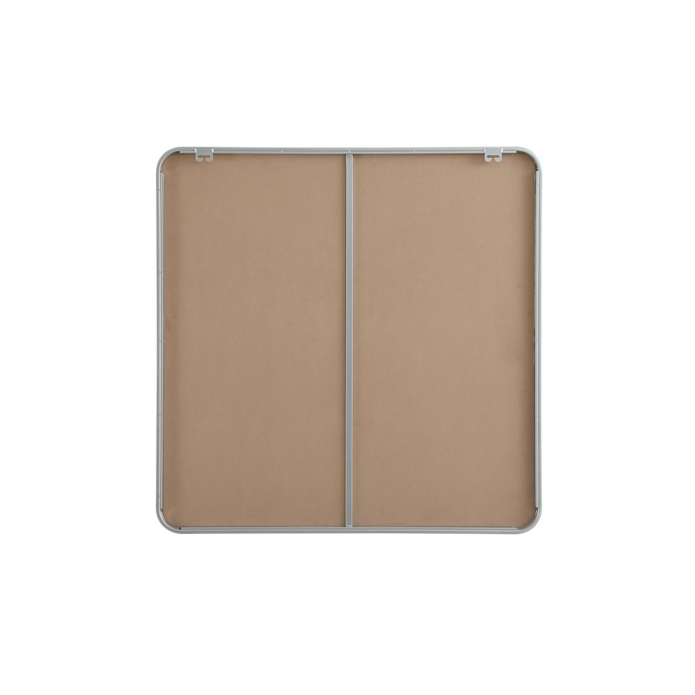 Contour Metal Rectangle Mirror 36x36 in Silver