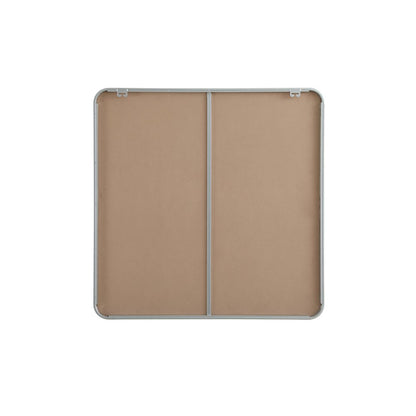 Contour Metal Rectangle Mirror 36x36 in Silver