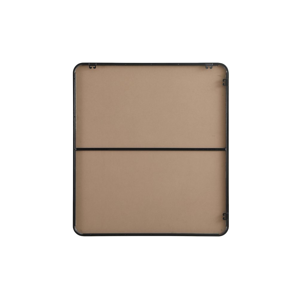 Contour Metal Rectangle Mirror 36x40 in Black