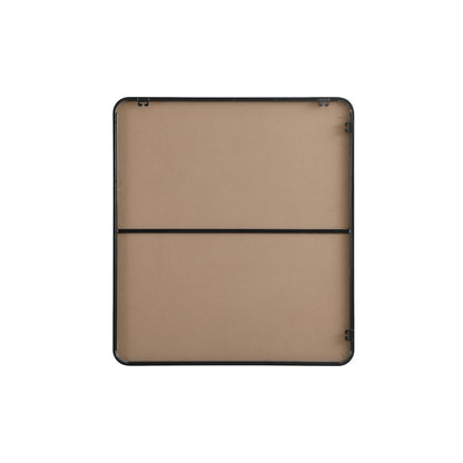 Contour Metal Rectangle Mirror 36x40 in Black