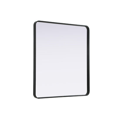 Contour Metal Rectangle Mirror 36x40 in Black