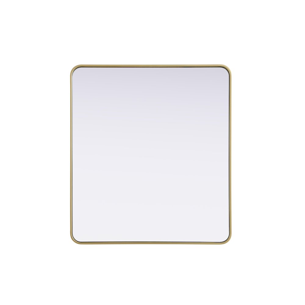 Contour Metal Rectangle Mirror 36x40 in Brass