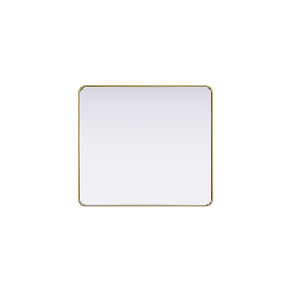 Contour Metal Rectangle Mirror 36x40 in Brass