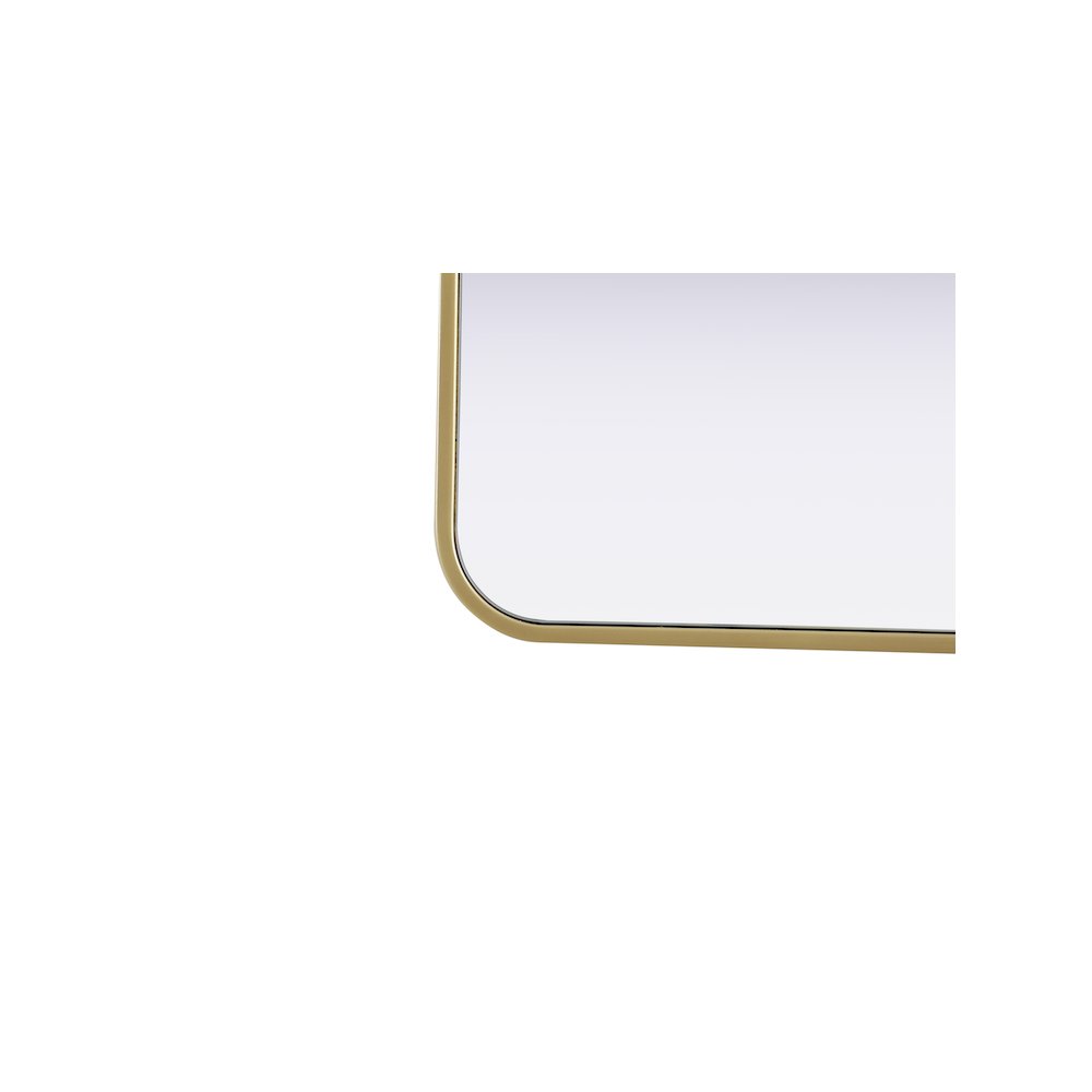 Contour Metal Rectangle Mirror 36x40 in Brass