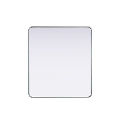 Contour Metal Rectangle Mirror 36x40 in Silver