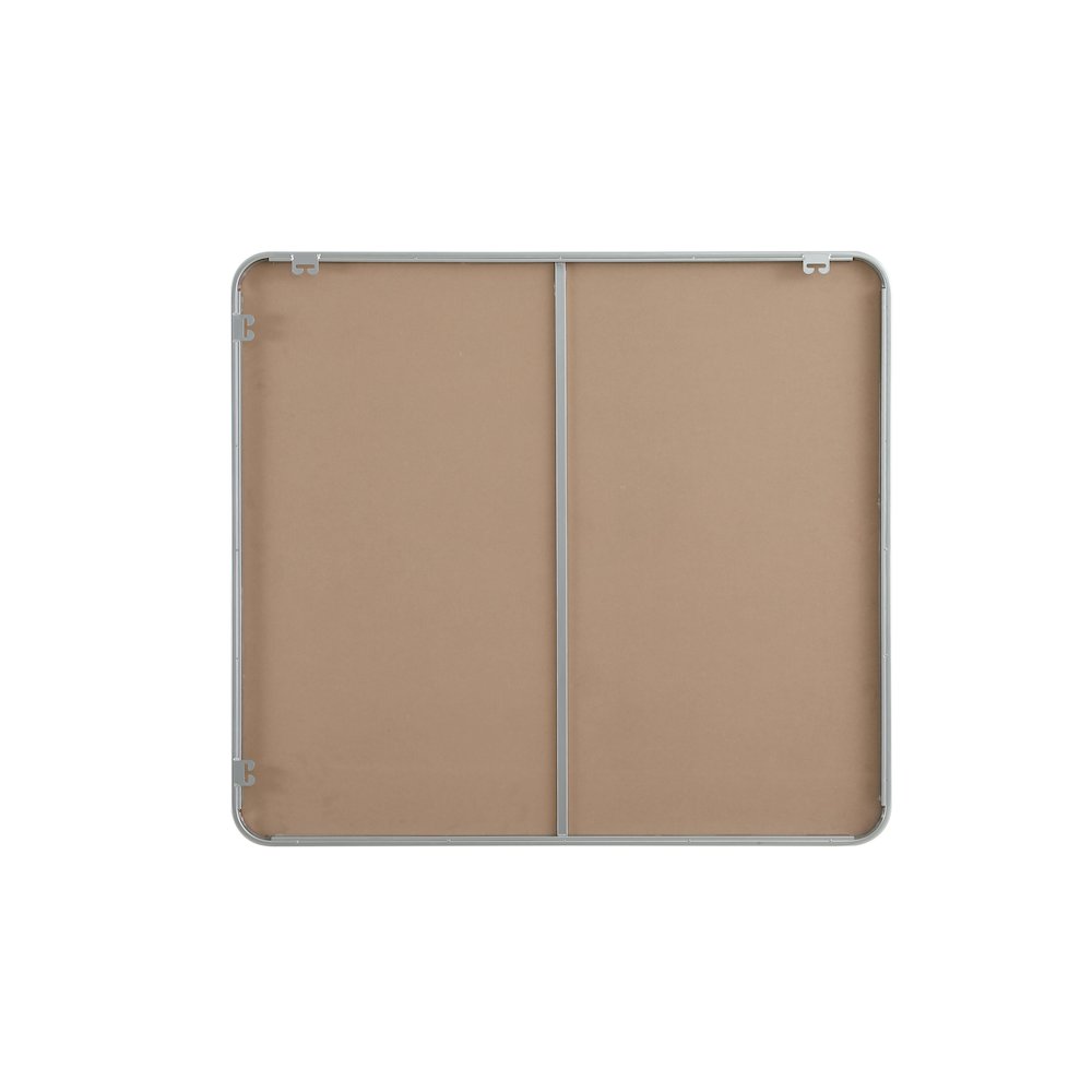 Contour Metal Rectangle Mirror 36x40 in Silver