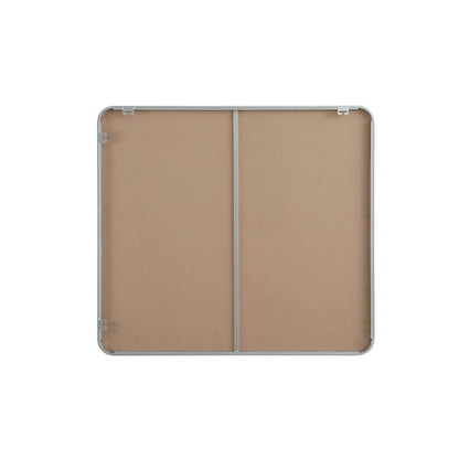 Contour Metal Rectangle Mirror 36x40 in Silver