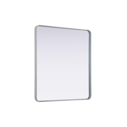 Contour Metal Rectangle Mirror 36x40 in Silver