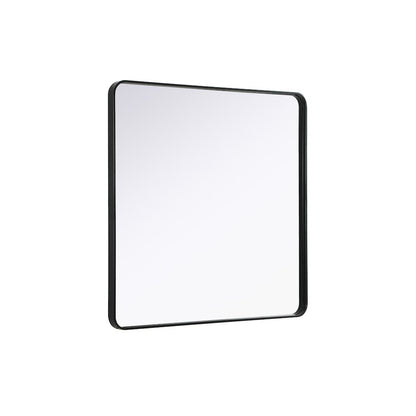 Contour Metal Square Mirror 42x42 in Black