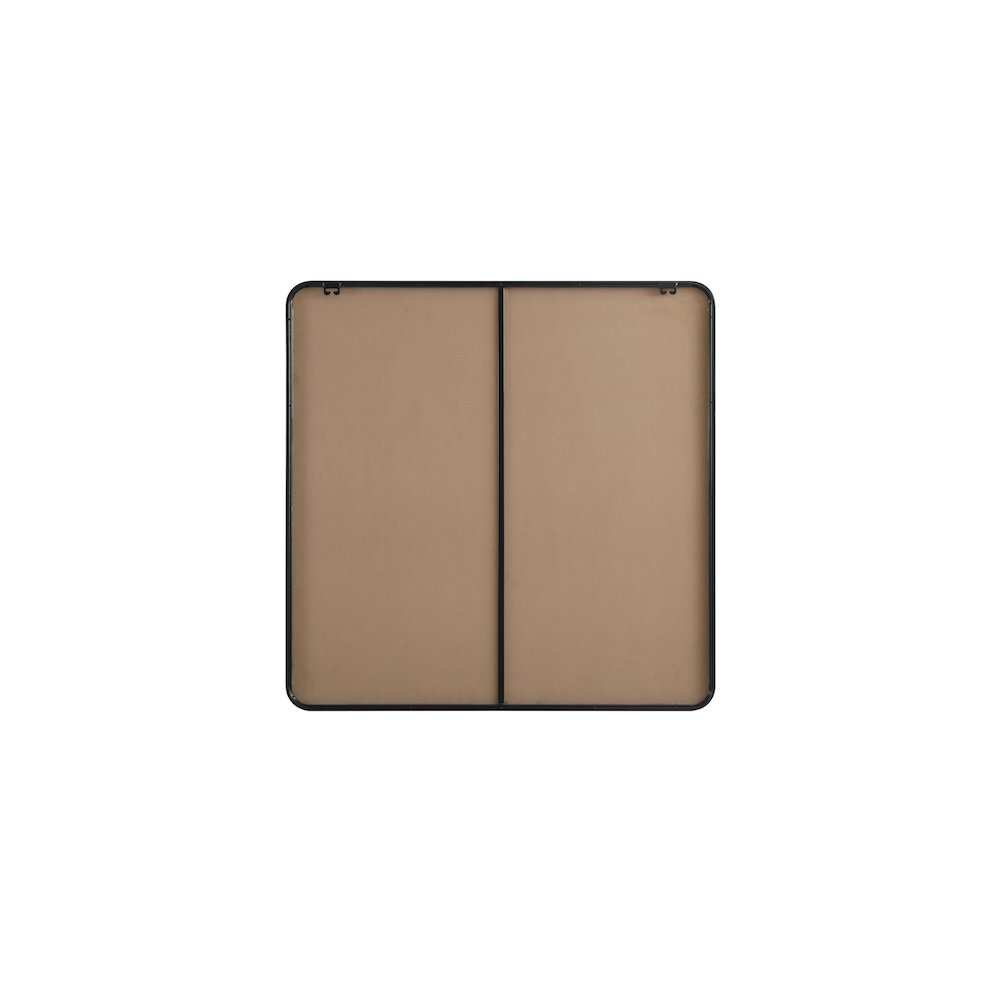 Contour Metal Square Mirror 42x42 in Black