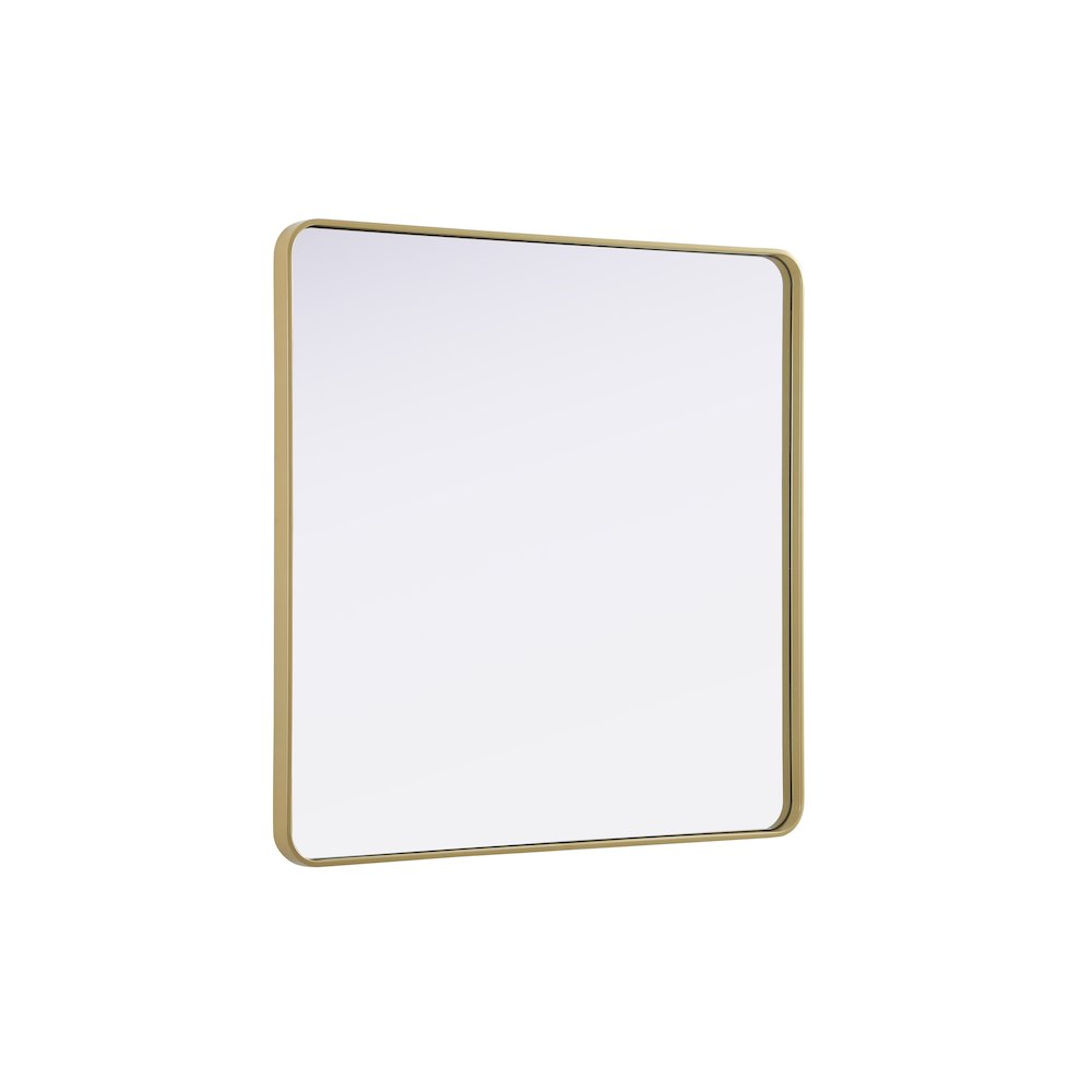 Contour Metal Square Mirror 42x42 in Brass