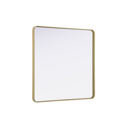 Contour Metal Square Mirror 42x42 in Brass