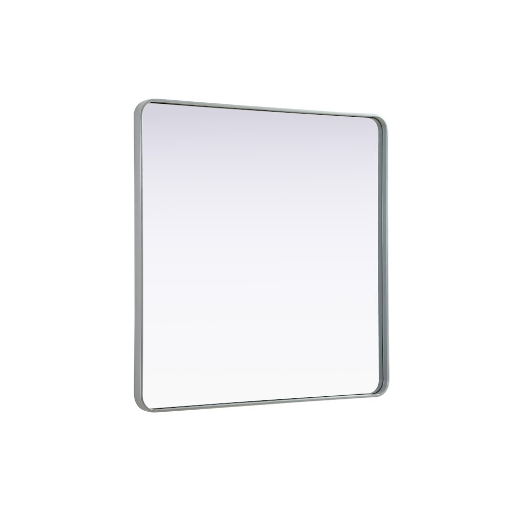 Contour Metal Square Mirror 42x42 in Silver