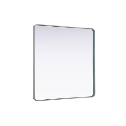 Contour Metal Square Mirror 42x42 in Silver