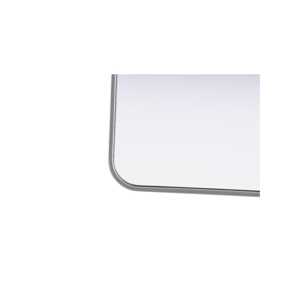 Contour Metal Square Mirror 42x42 in Silver