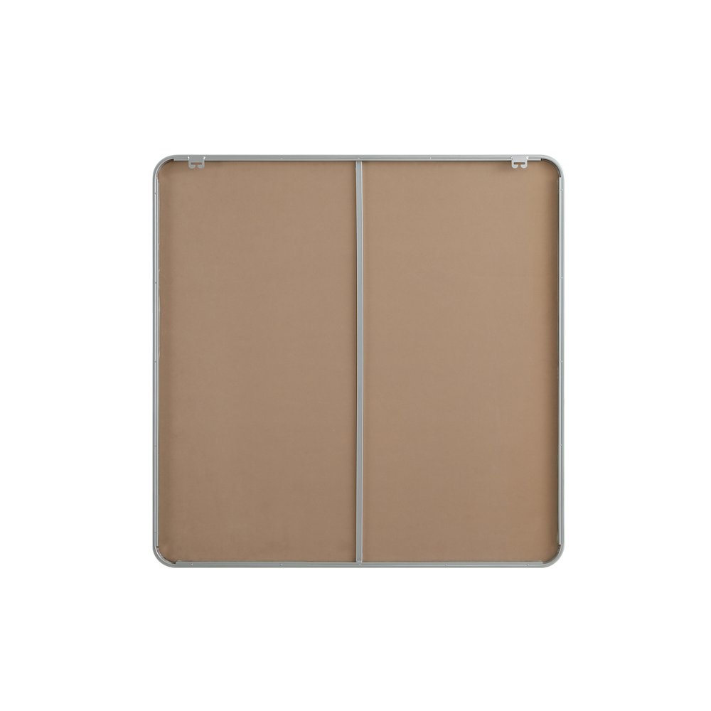 Contour Metal Square Mirror 42x42 in Silver