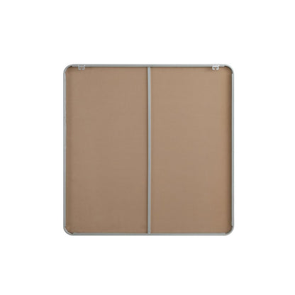 Contour Metal Square Mirror 42x42 in Silver