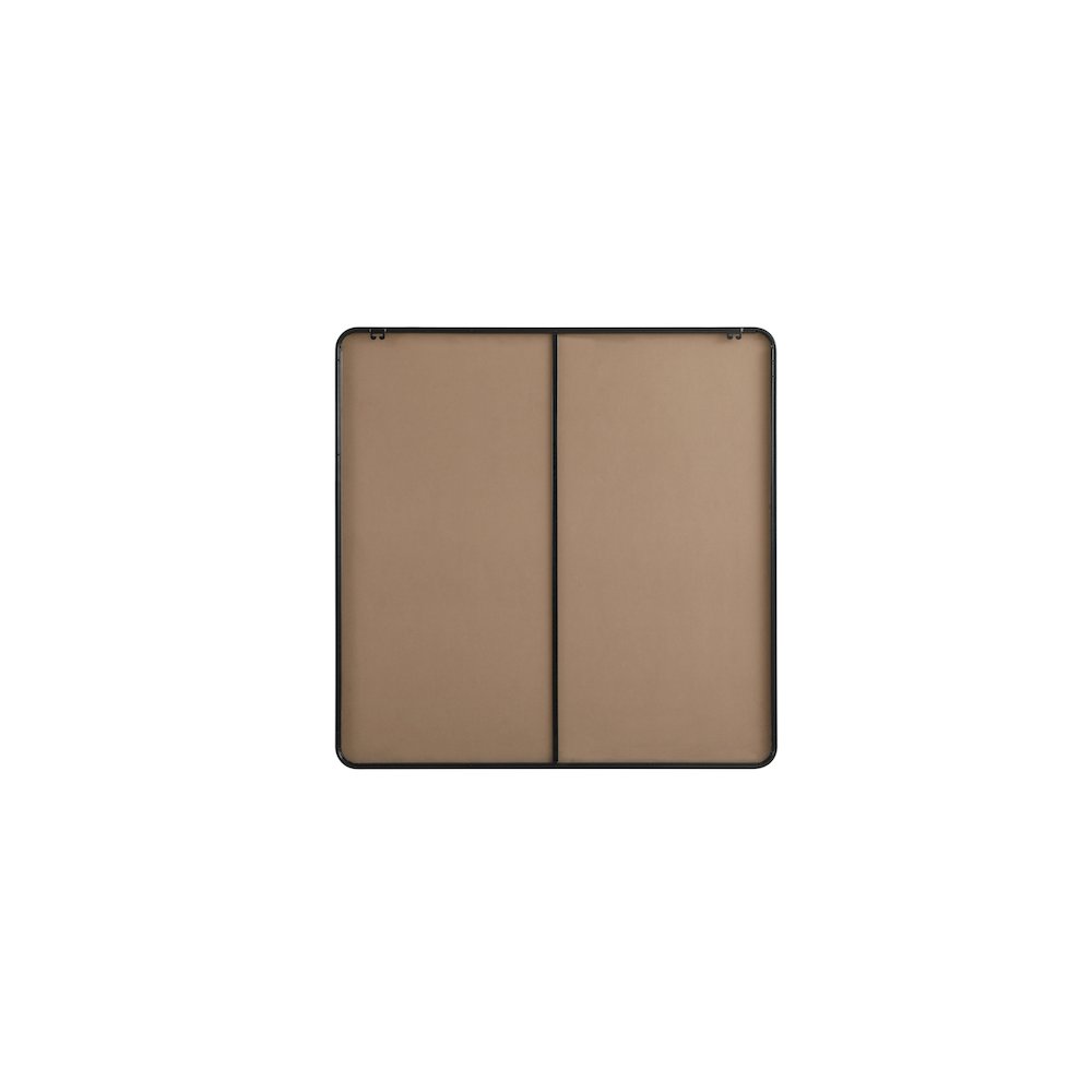 Contour Metal Square Mirror 48x48 in Black