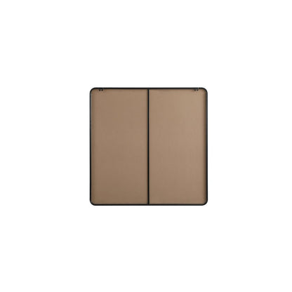 Contour Metal Square Mirror 48x48 in Black