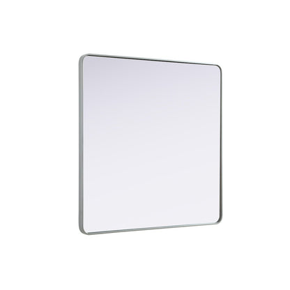 Contour Metal Square Mirror 48x48 in Silver