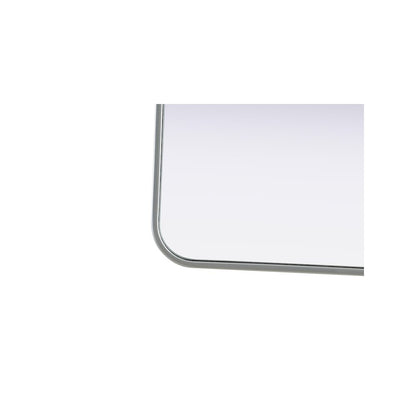 Contour Metal Square Mirror 48x48 in Silver