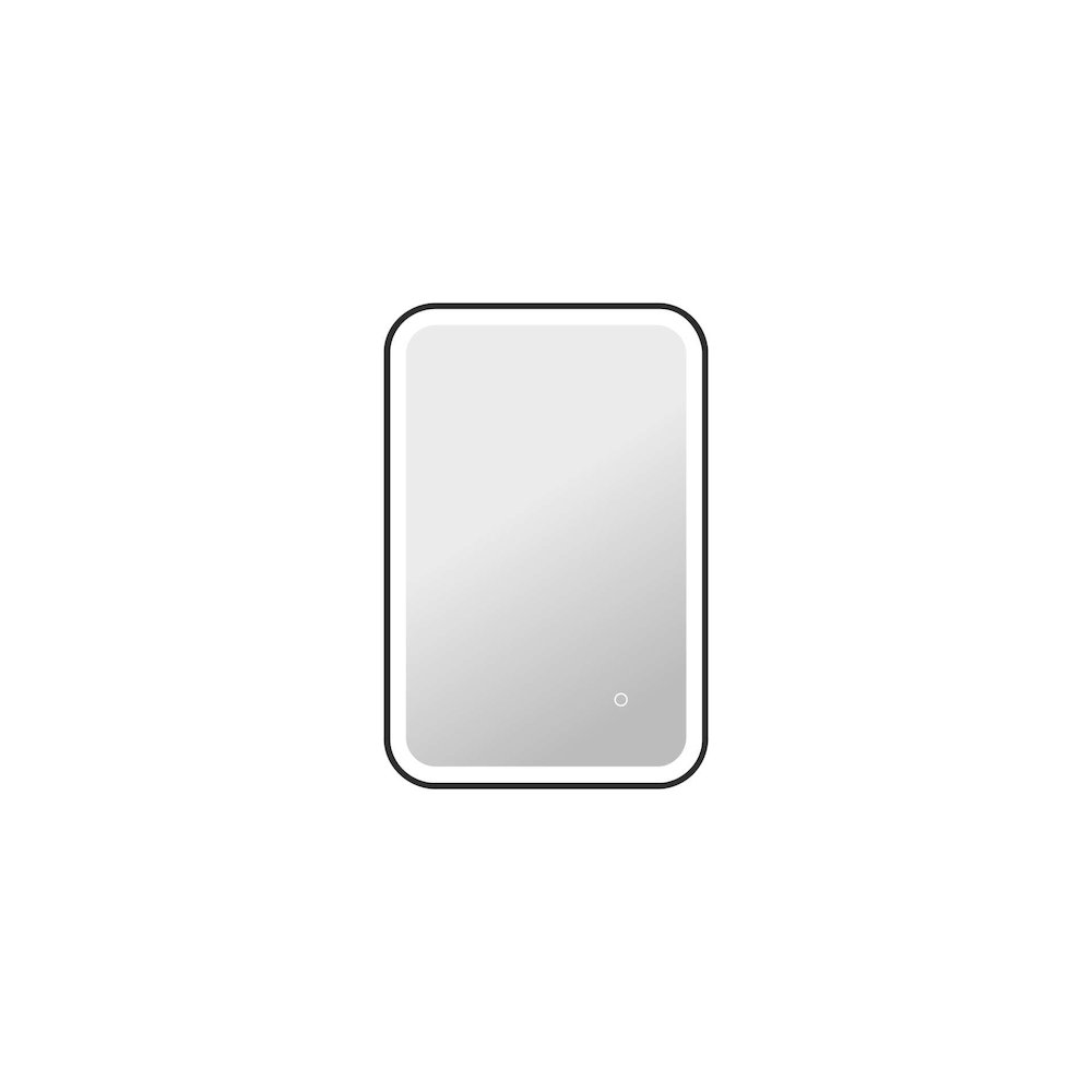 30 Inch Rectangle LED Front and Backlit Wall Mirror in Black