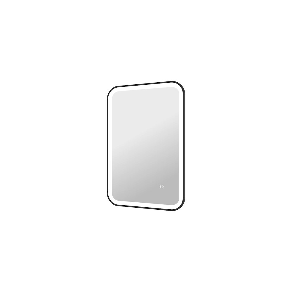 30 Inch Rectangle LED Front and Backlit Wall Mirror in Black