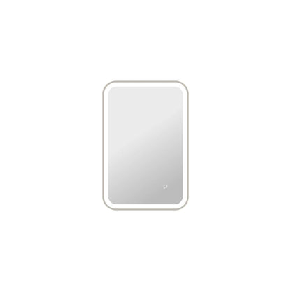 30 Inch Rectangle LED Front and Backlit Wall Mirror in Silver