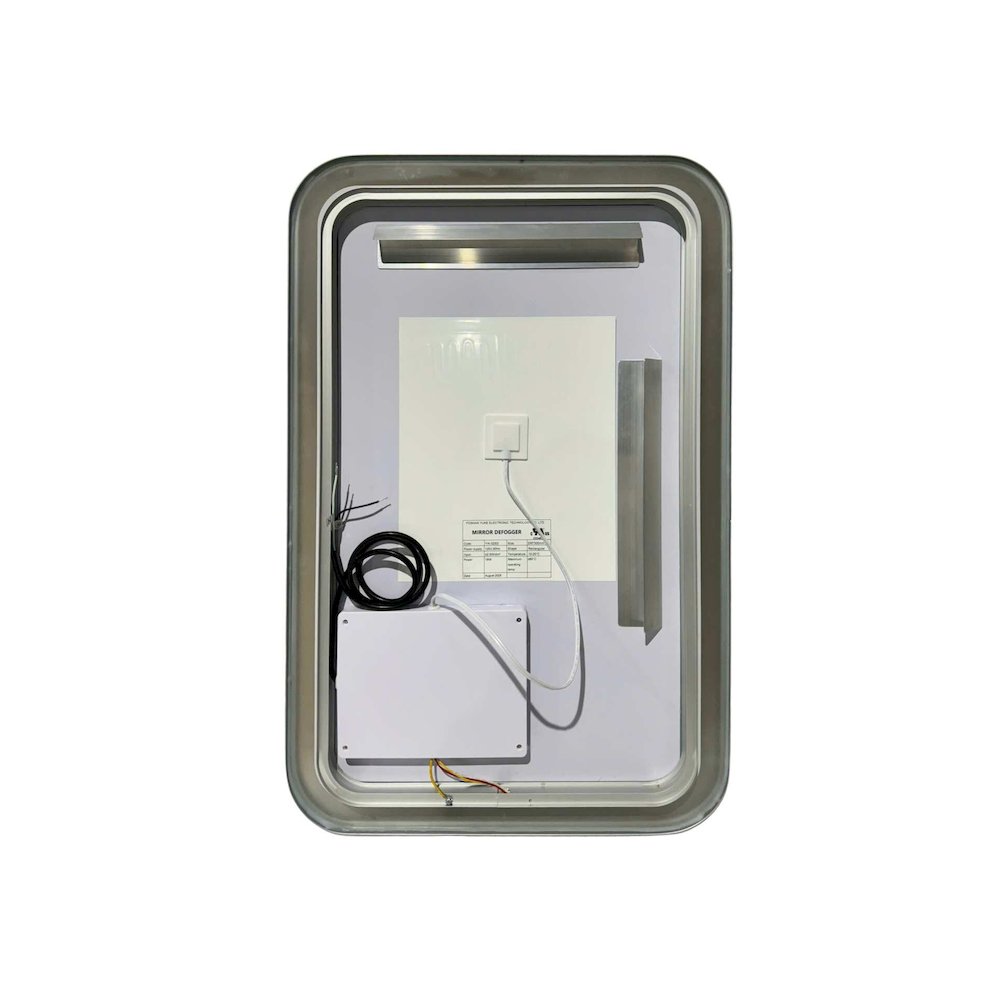 30 Inch Rectangle LED Front and Backlit Wall Mirror in Silver