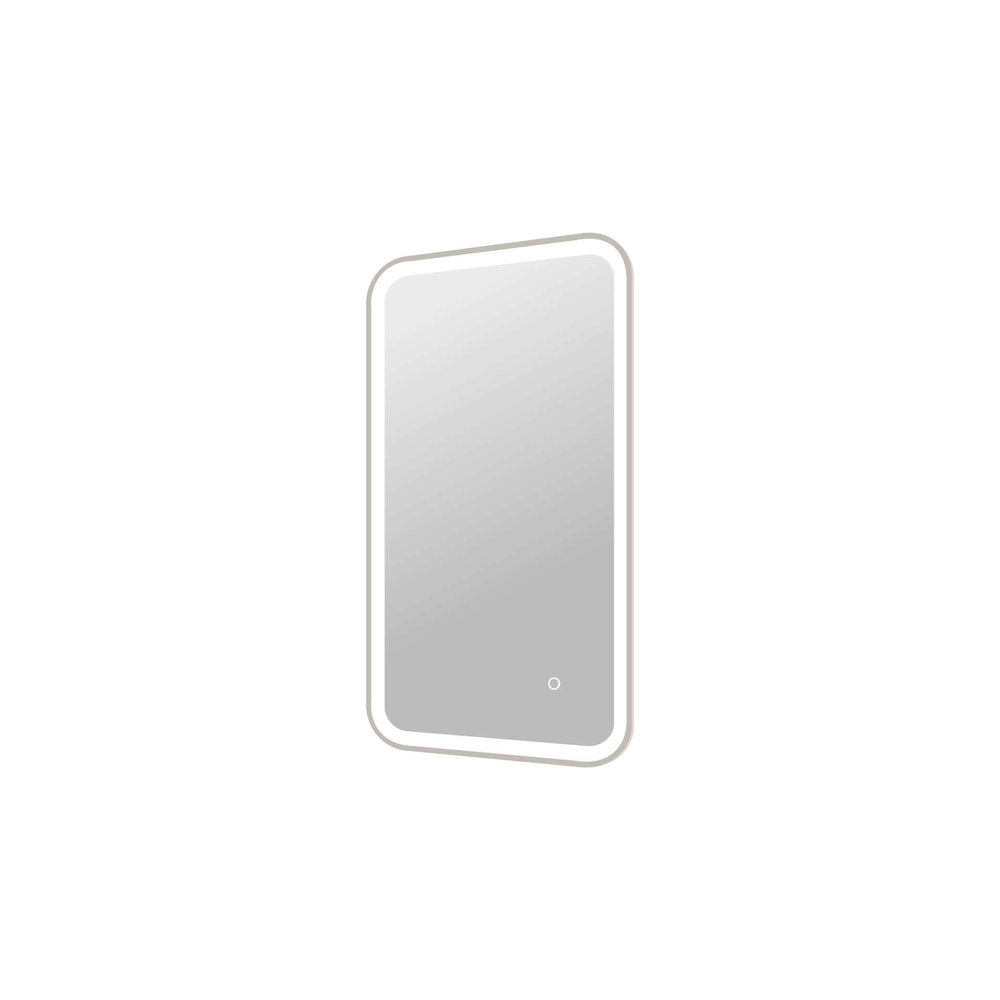 36 Inch Rectangle LED Front and Backlit Wall Mirror in Silver