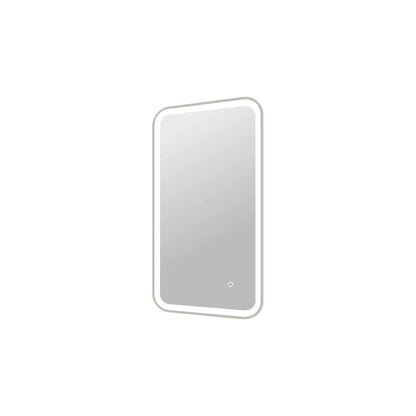 36 Inch Rectangle LED Front and Backlit Wall Mirror in Silver