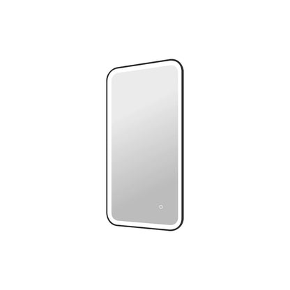 40 Inch Rectangle LED Front and Backlit Wall Mirror in Black