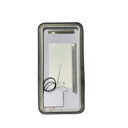 40 Inch Rectangle LED Front and Backlit Wall Mirror in Black
