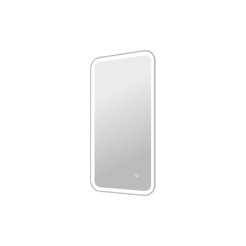 40 Inch Rectangle LED Front and Backlit Wall Mirror in Silver