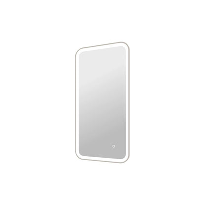 40 Inch Rectangle LED Front and Backlit Wall Mirror in Silver