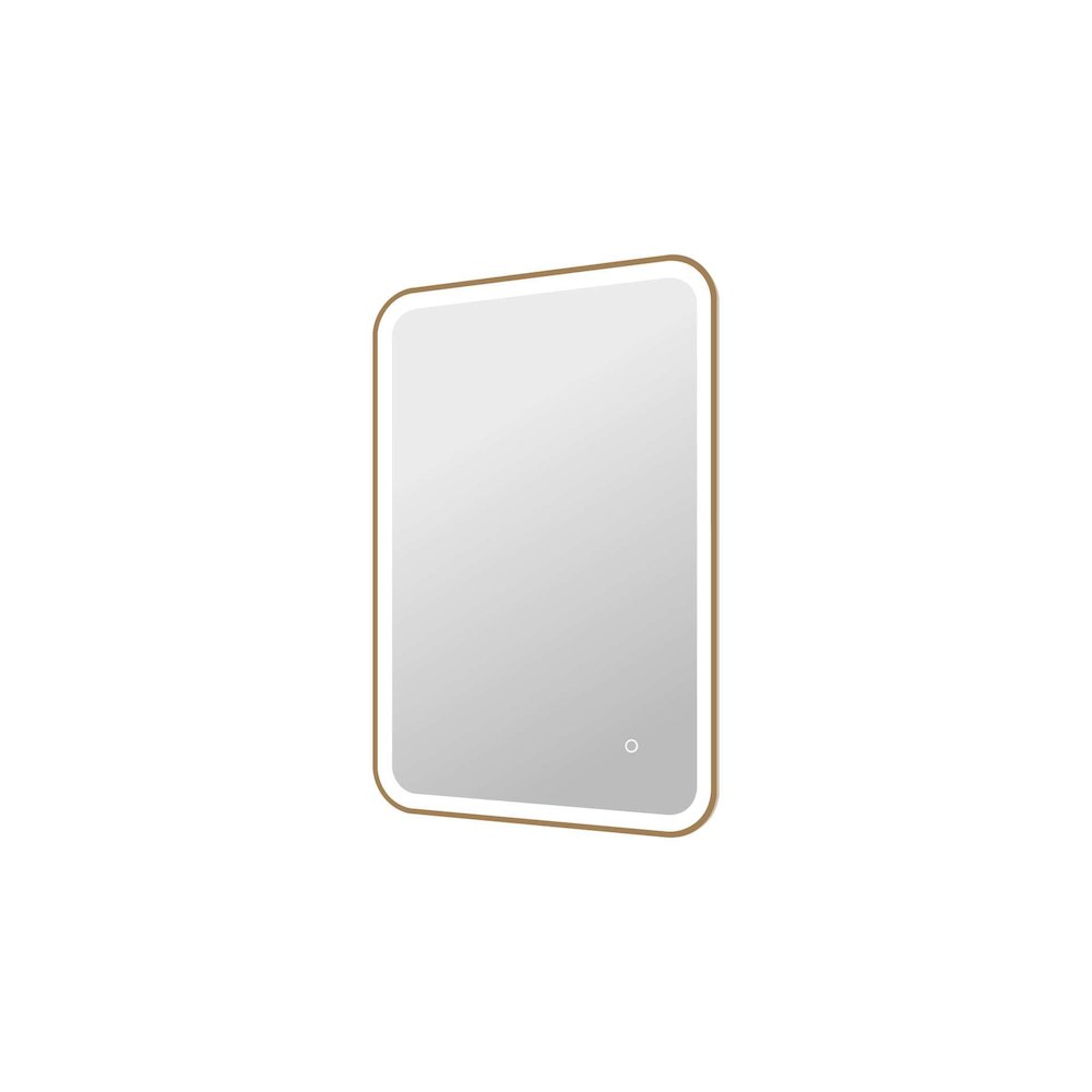 36 Inch Rectangle LED Front and Backlit Wall Mirror in Satin Gold