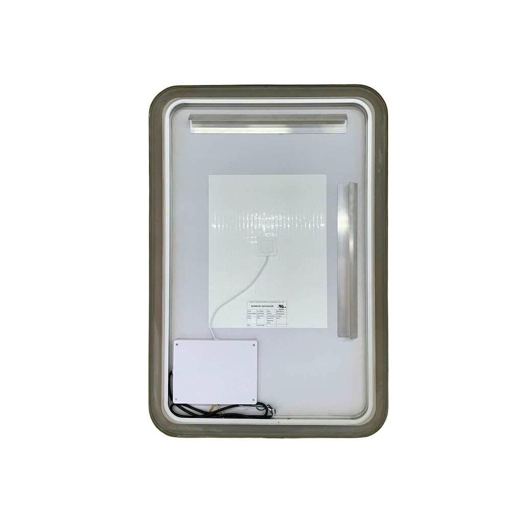 36 Inch Rectangle LED Front and Backlit Wall Mirror in Satin Gold