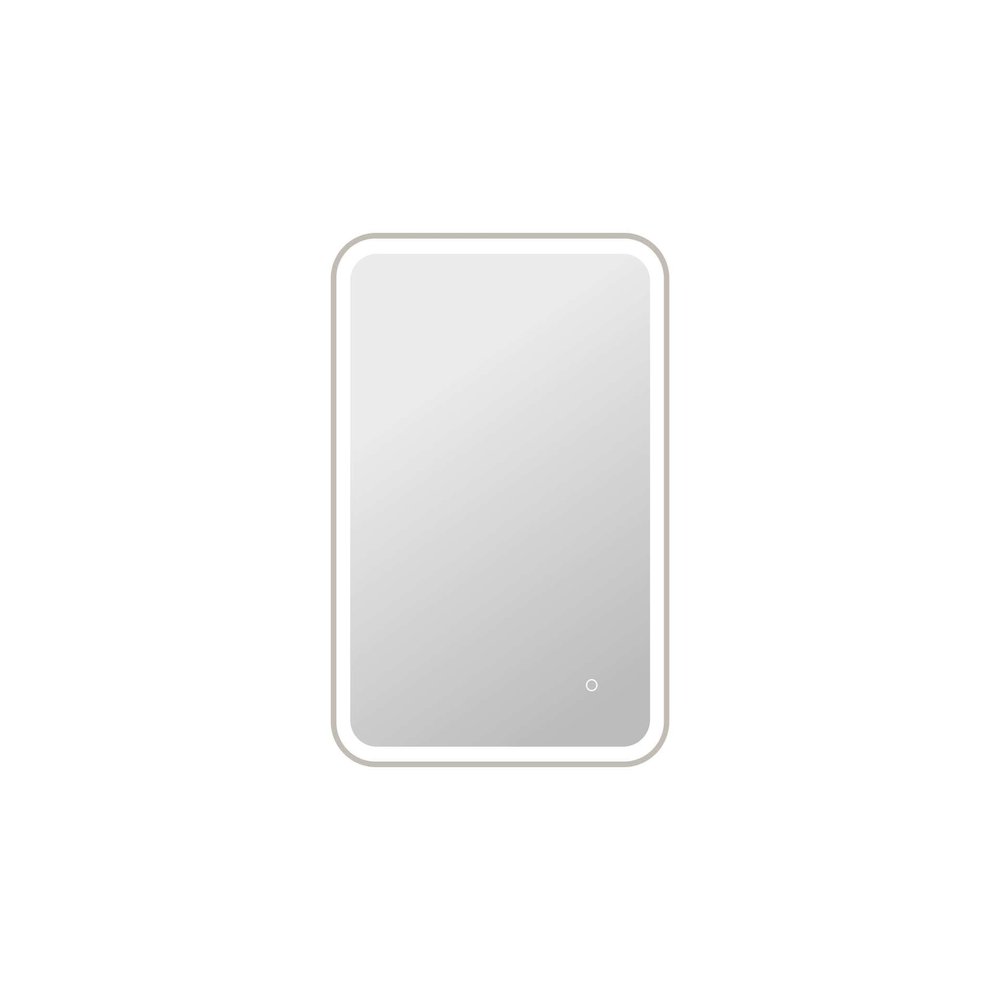 36 Inch Rectangle LED Front and Backlit Wall Mirror in Silver
