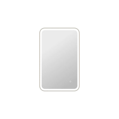 36 Inch Rectangle LED Front and Backlit Wall Mirror in Silver