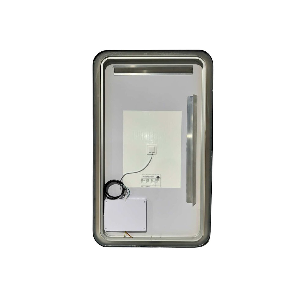 40 Inch Rectangle LED Front and Backlit Wall Mirror in Black